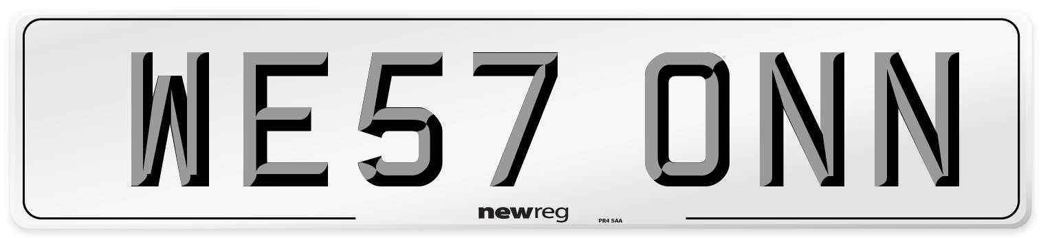 WE57 ONN Number Plate from New Reg